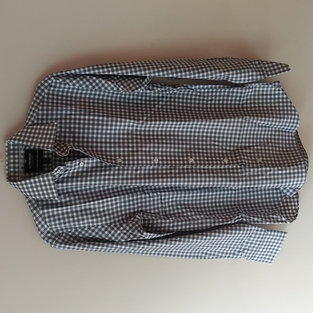 Bonobos button down shirt, gray, size M slim